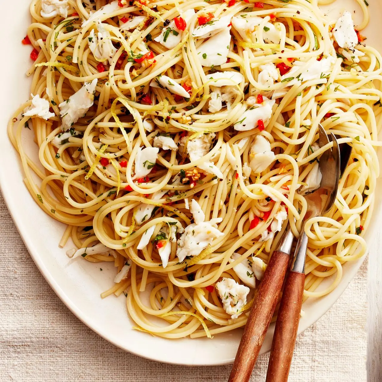 Healthy Pasta with Spicy Crab